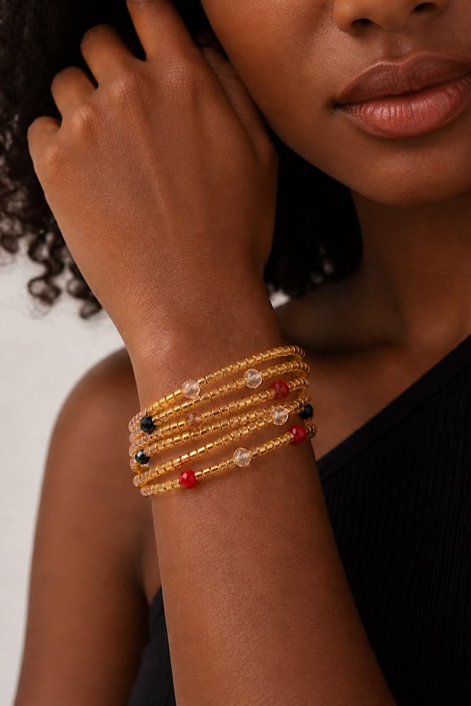 Honey Stack, handmade bracelets by Star Beads