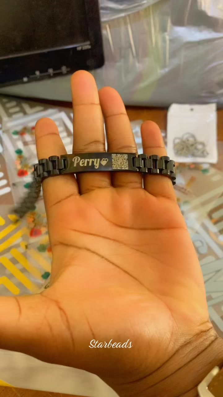 QR Code Bracelet, handmade bracelets by Star Beads