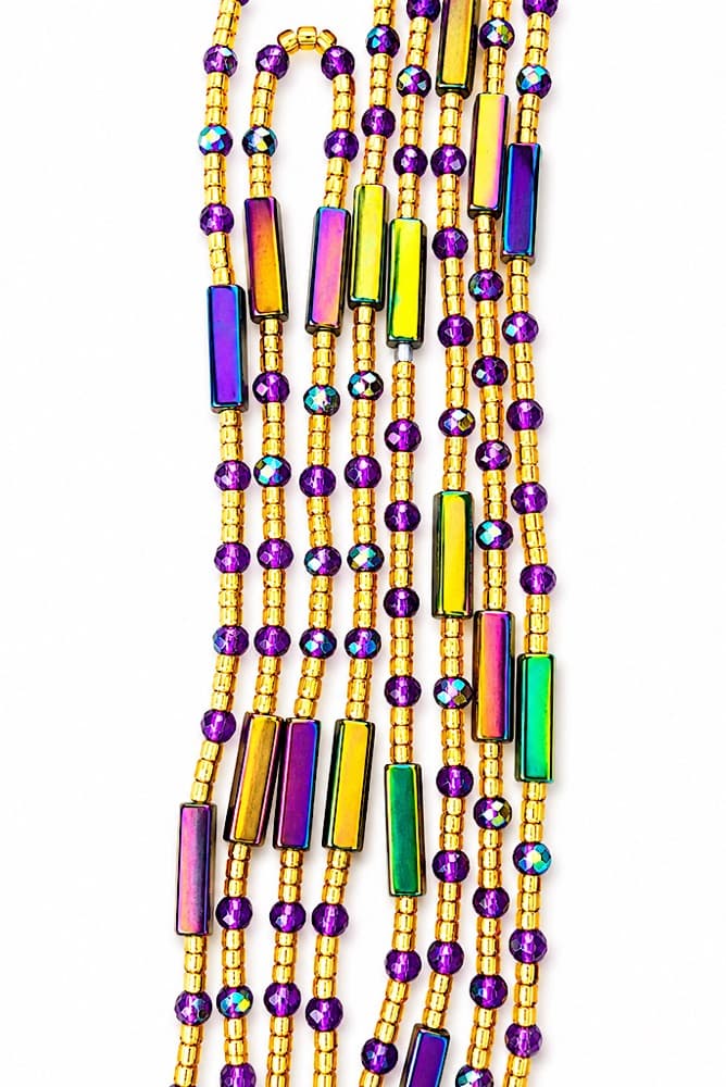 Royal Kente Glass, handmade waist beads by Star Beads