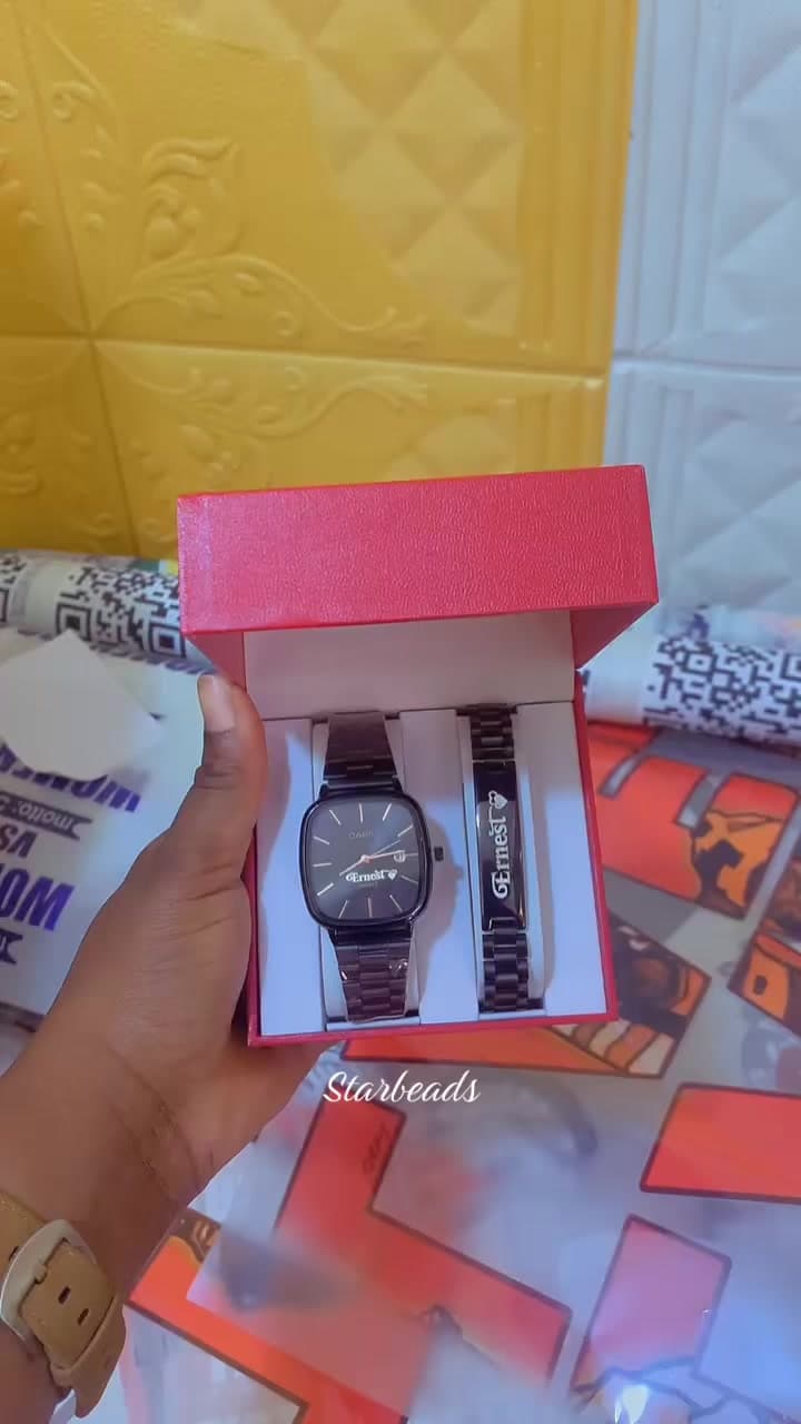 Name Dial Watch, handmade custom watches by Star Beads